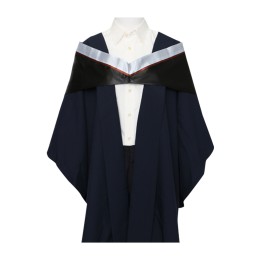 Customized school silver gray graduation robe and shawl Design master's degree in occupational therapy graduation robe Hong Kong Polytechnic University Master's graduation robe Graduation robe manufacturer Design graduation robe company DA564 Customized school silver gray graduation robe and shawl Design master's degree in occupational therapy graduation robe Hong Kong Polytechnic University Master's graduation robe Graduation robe manufacturer Design graduation robe company DA564